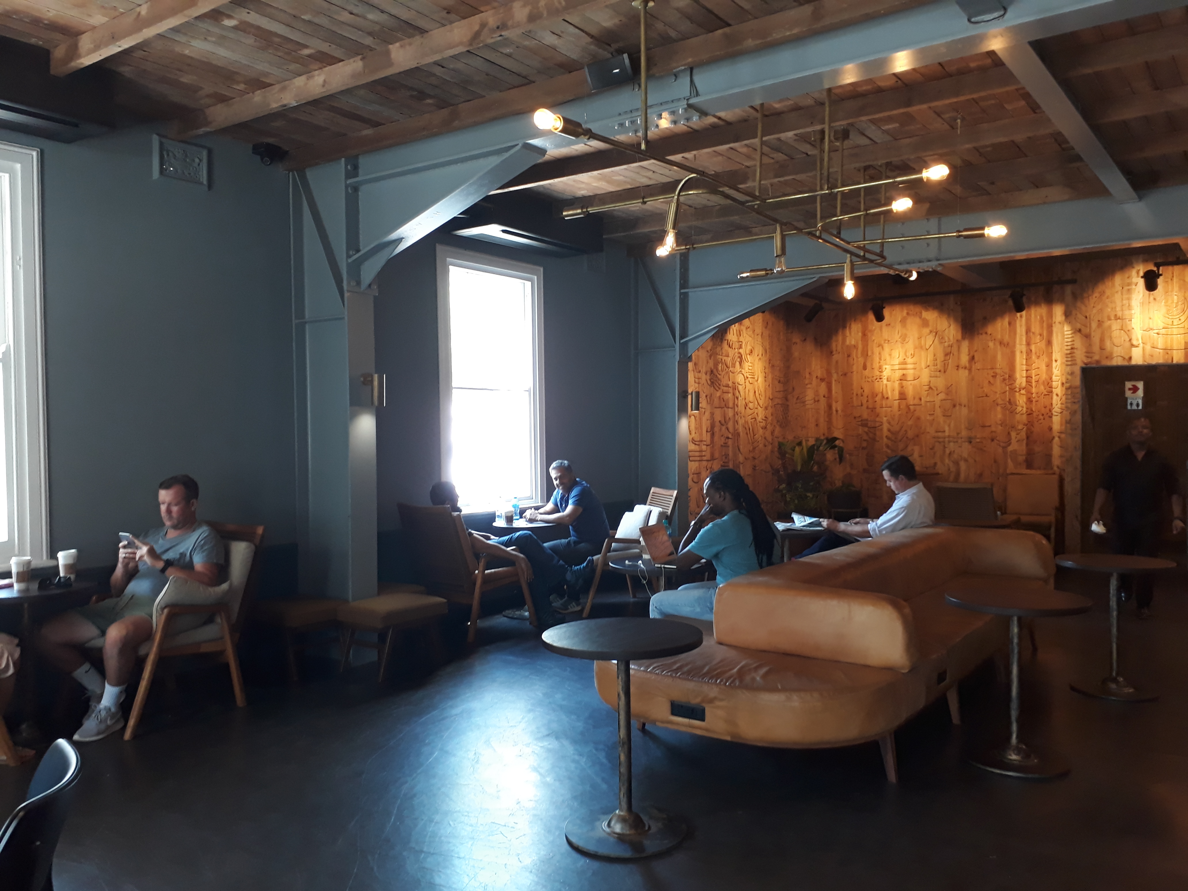 Inside seating at Starbucks